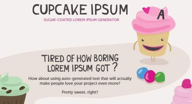 cupcake lorem ipsum