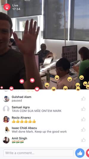 facebook live videó