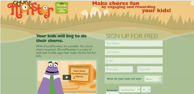 landing page