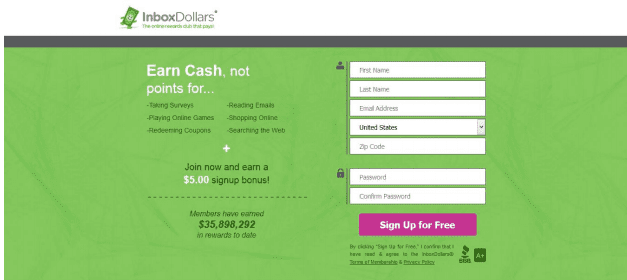 landing page